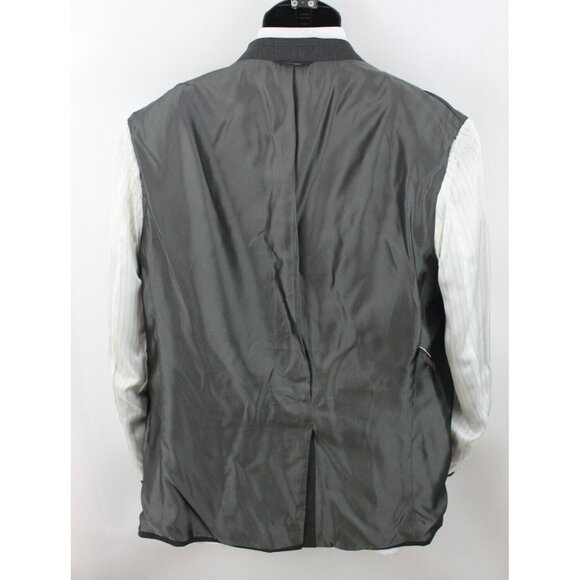 Banana Republic Men Jacket Blazer Sport Coat 2 Button Wool Canada Gray Sz 44 R - Picture 12 of 16